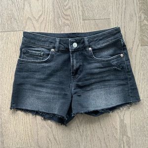 AllSaints black raw hem denim shorts - Size 27